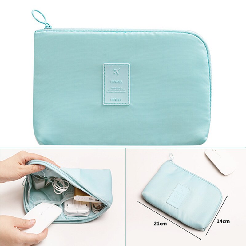 Nylon Foldable Travel Bags Unisex Large Capacity Bag Luggage Women WaterProof Handbags Men Travel Bags: Light Blue