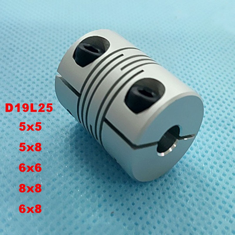 D19L25 Aluminum Alloy Parallel Wire Clamping Coupling Encoder Stepping Servo Motor High Torque Elastic Shaft Coupling 5/6/8mm