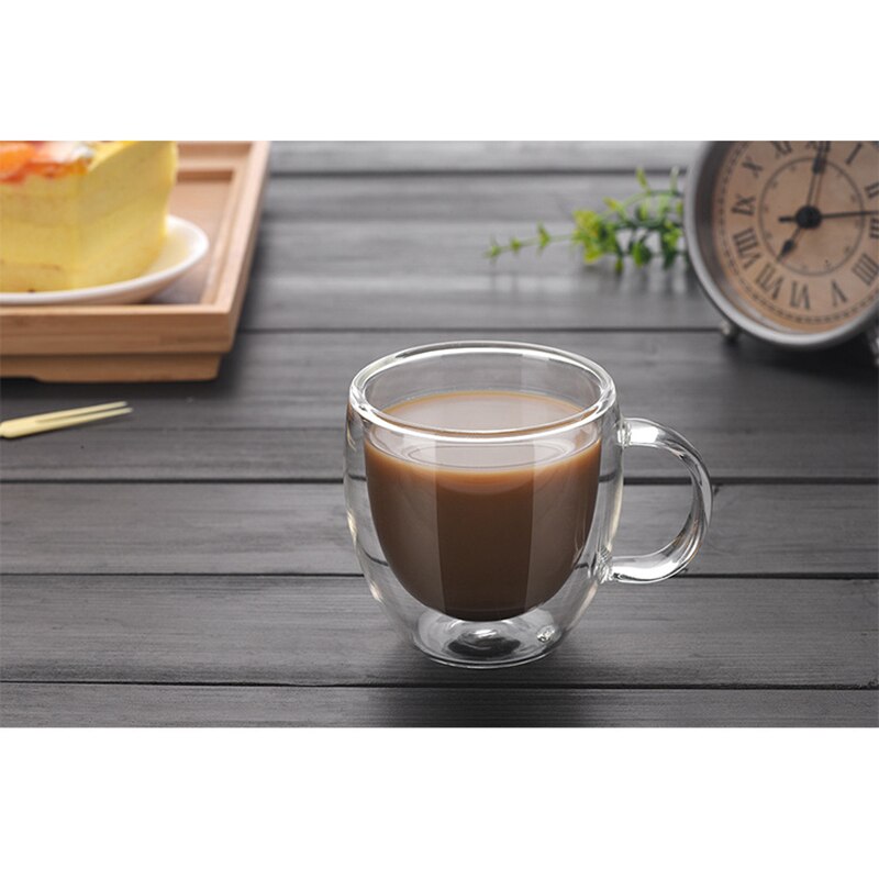 250/350ml kaffemuggar med handtag ölglas muggar kall drinkware isolering glas te kopp hushåll bar whisky drinkware