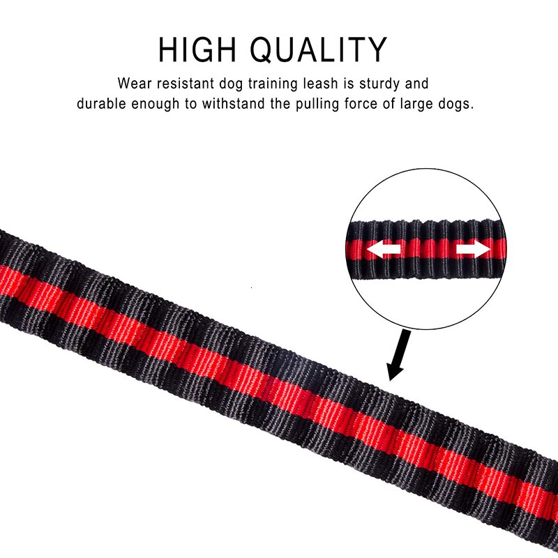 Benepaw højelastisk bungee hundesnor stærkt reb letvægts quick release nylon hvalpe hundesnor til små mellemstore hunde