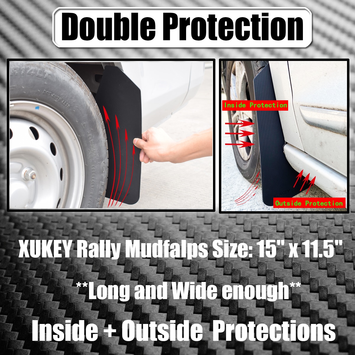 For Ford F-Series F150 F250 Lobo Ranger T6 T7 MK2 4X4 Raptor Wildtrak Everest Mud Flaps Mudflaps Splash Guards Fender Flares