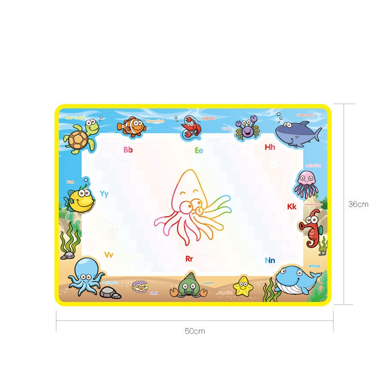 Magic Water Drawing Doek Met Doodle Schilderij Pen Water Schilderen Mat Voor Kinderen Early Education Tekening Speelgoed Aqua Mat 24*21 cm