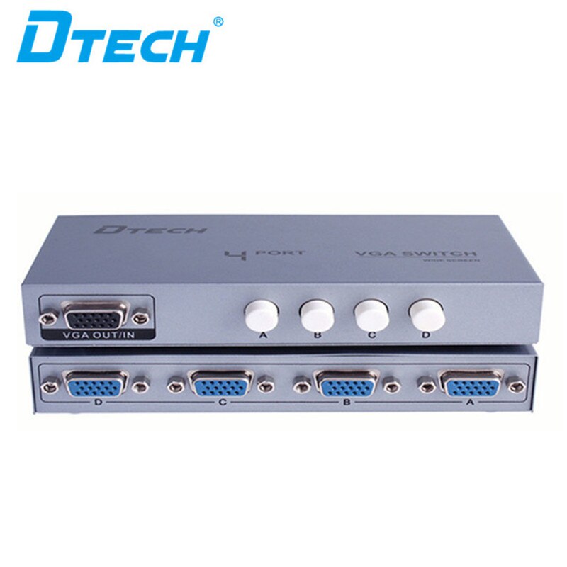 Dtech HD 4K Video Splitter Screen PC End to VGA Switcher Hdmi switch 4*1