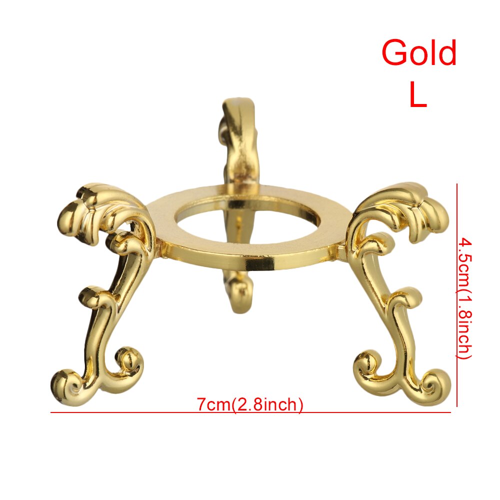 Metall Kristall Ball Basis Hexagon/Krone/Ei bilden Kugel Stein Unterstützung Anzeige Stand Figur Halfter Heimat Dekor Schreibtisch ornamente: A-2