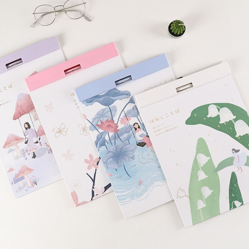 Fashionable Writing Paper Clipboard A4 Cardboard Folder MDF Writing Pad Hanging Board Document Organizer Splint Storage Holder