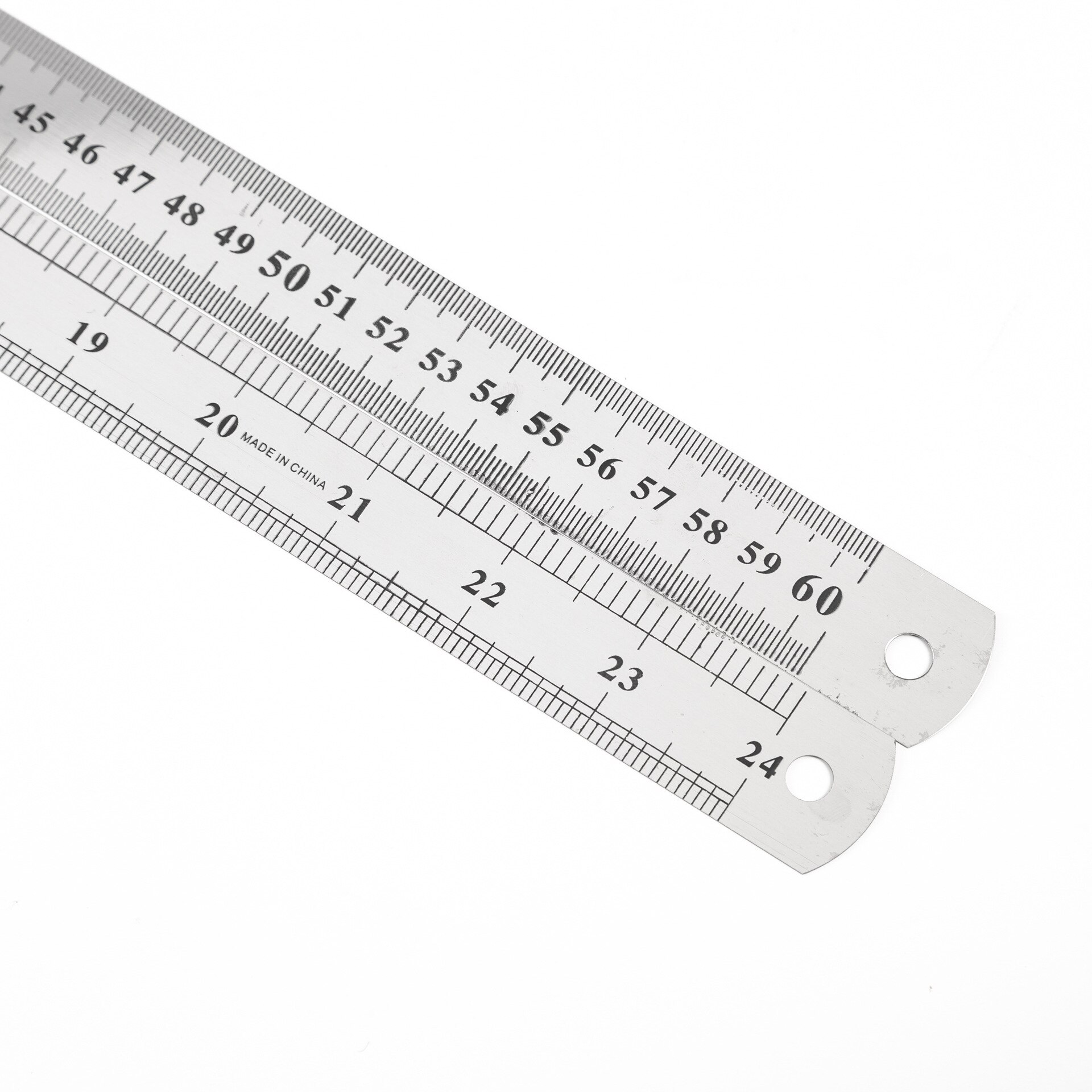 1PC 15cm/20cm/30cm/50cm Double Side Scale Stainless Steel Straight Ruler Measuring Tool School Office Supplies For Students: 1 PC 60cm