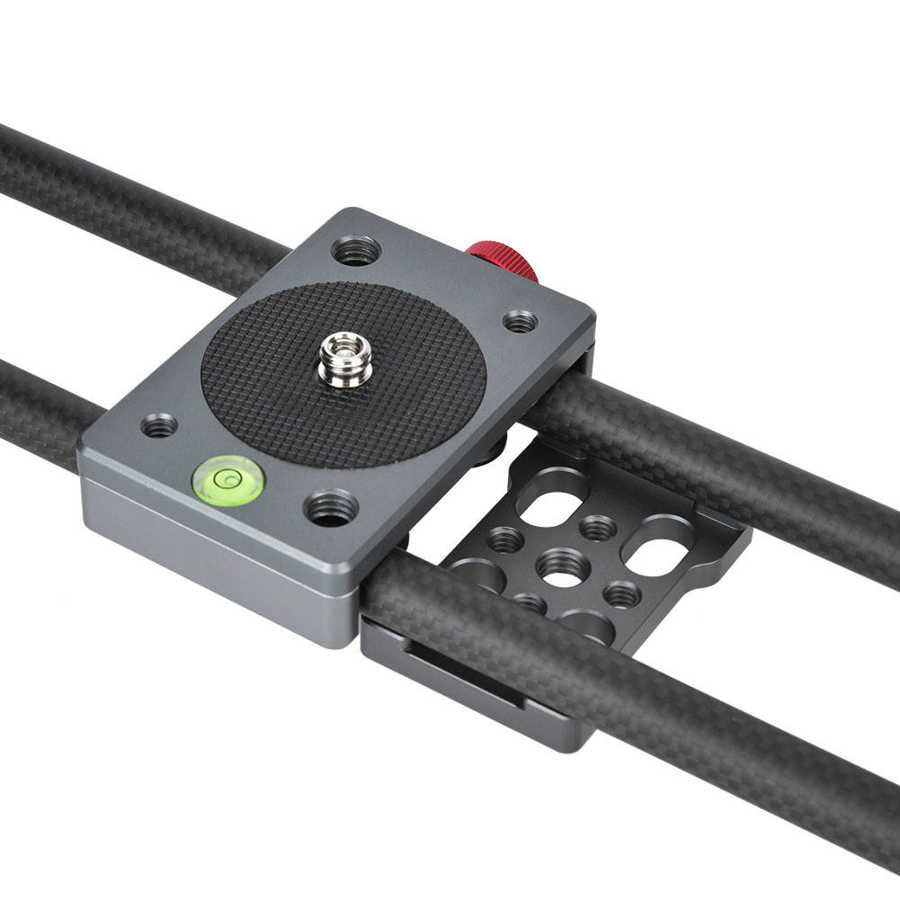 40cm Carbon Fiber Lightweight Photography Track Slider Rail with 1/4in 3/8in Screw Hole Air Level for Smartphone Camera