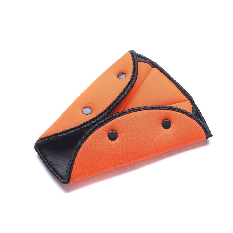 couverture de ceinture de sécurité pour voiture douce réglable enfants ceinture de sécurité fixateur Triangle Anti-rebord pour les ceintures de Protection du cou de l'enfant: Orange