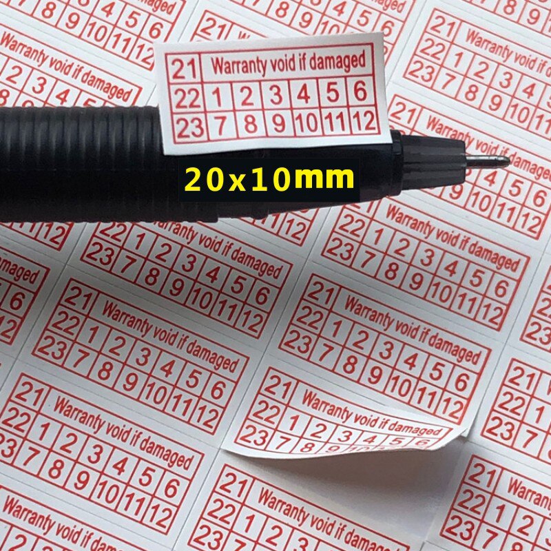 Elektronische Produkt Reparatur Fragile Label Aufkleber 10X20mm Starken Klebstoff Garantie Zerbrechlich Dichtung Label Aufkleber 200 stücke