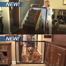Vallas para mascotas, seguridad plegable portátil, protección interior y exterior, puerta mágica de seguridad para perros y gatos, mascotas