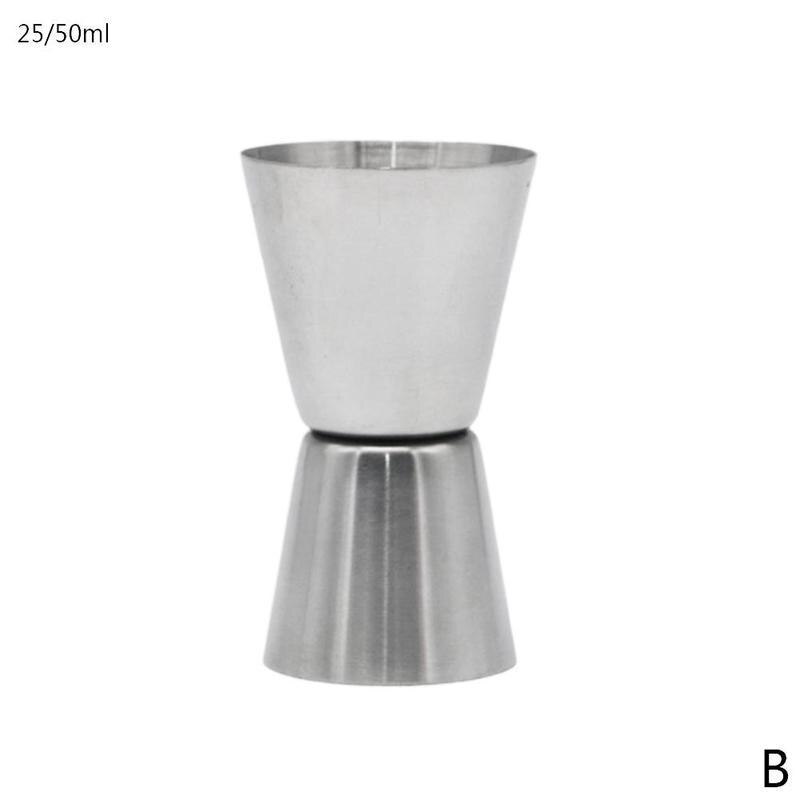 Suministros de Bar de , Copa medidora de vino tinto, taza de cocina de doble cabeza, utensilios de cóctel de acero y vidrio, onza inoxidable D4W1: B