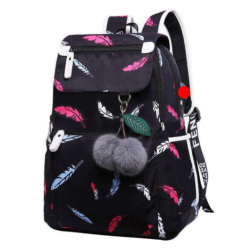 Schule taschen für mädchen weibliche laptop rucksack usb rucksack kinder rucksäcke nette katze schule rucksack für mädchen buch tasche pack: 5