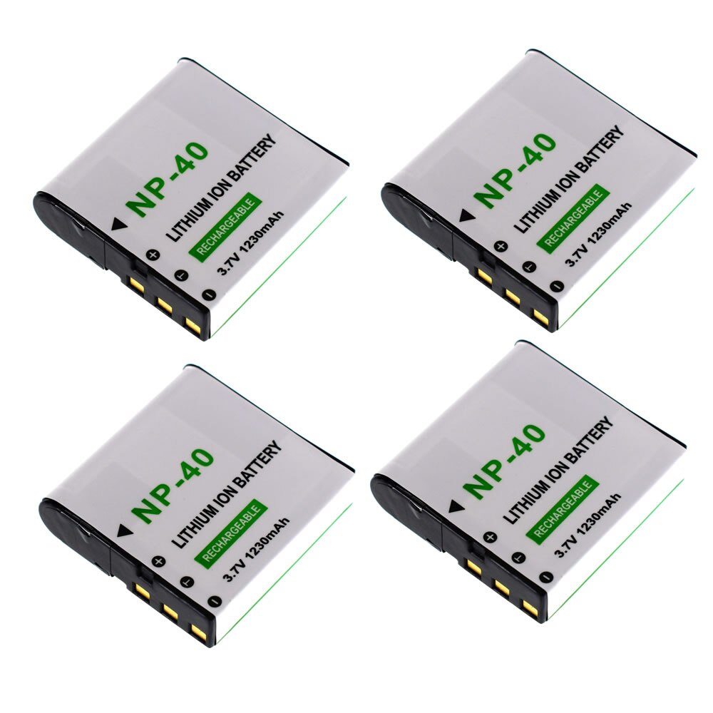 2pcs Battery for Casio NP-40 NP40 for Kodak LB-060 AZ521 AZ361 AZ501 AZ522 AZ251 AZ362 AZ365 AZ421 AZ525 AZ526: 4 Battery