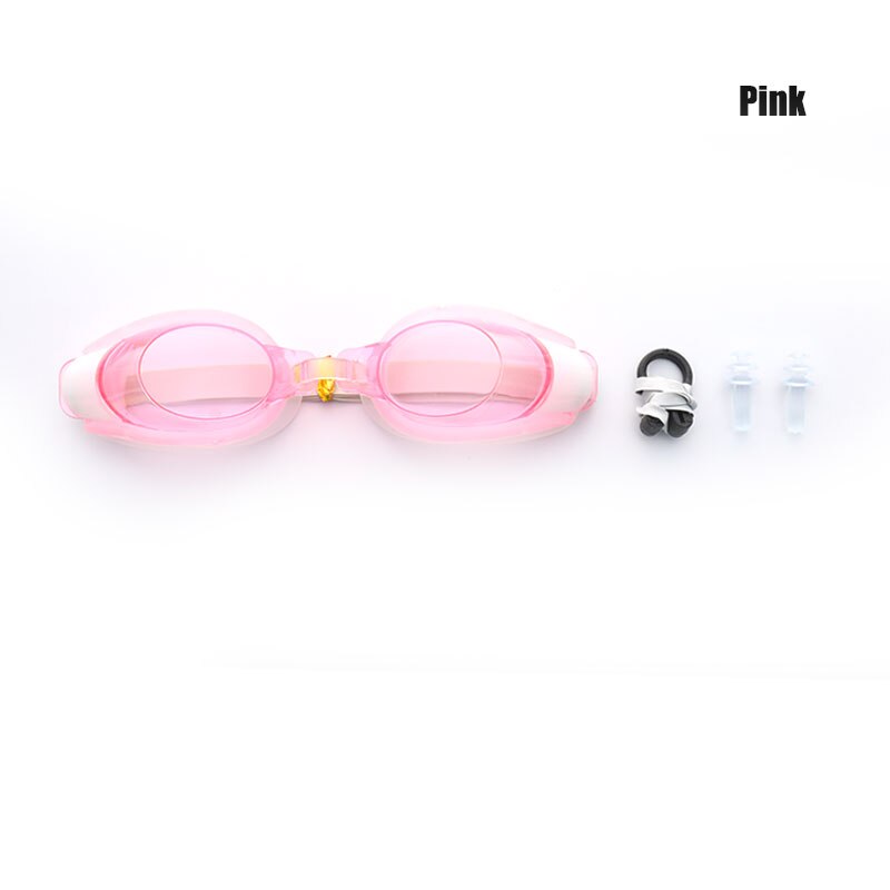 Swimming Goggles Glasses with Earplugs Nose Clip Waterproof Silicone Unisex: -PK