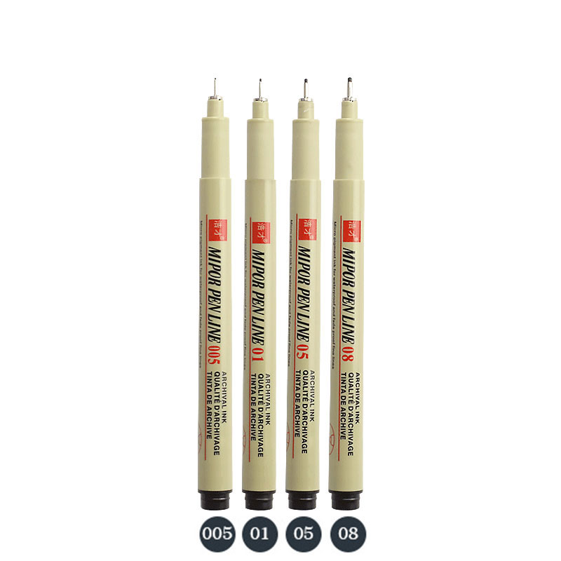 Pigment Liner Micron Pen Waterproof Art Markers brush pen Hand-Drawn Manga Sketch Needle Fineline Pen Supplies Stationery