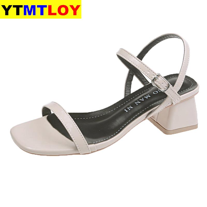 Hoge Hakken Witte Sandalen Vrouwen Zomer Touw Enkelbandje Dames Vierkante Classics Schoenen Slippers Gladiator Casual Vierkante Hak