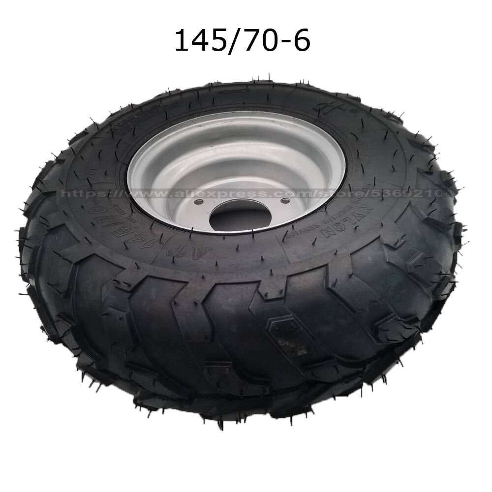 6 Inch ATV Wheels 145/70-6 Tire Tyre for 6 Inch Iron Wheel Rims Fits Go Kart Buggie Atv Quad