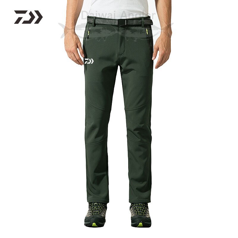 Daiwa Vissen Broek Winddicht Waterdichte Broek Dikker Effen Mannen Outdoor Wandelen Rits Pocket Broek Sport Vissen Kleding