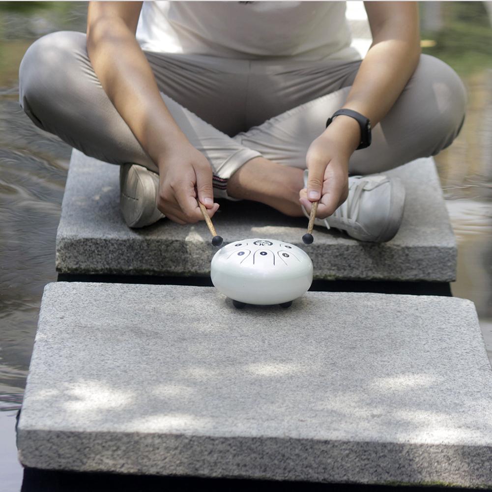 MMBAT / Mebite 5.5 Inch Mini Steel Tongue Drum Handpan Brahma Drum Ethereal Drum Musical Equipment