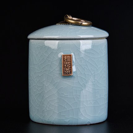 Verzegelde Thee Pot Keramische Thee Opslagtank Pu'er Kan Besparen Thee Sets Chinese 6 Stijlen Van Chinese Wind Pot Goed afdichting Te Dragen: guihuafenqing