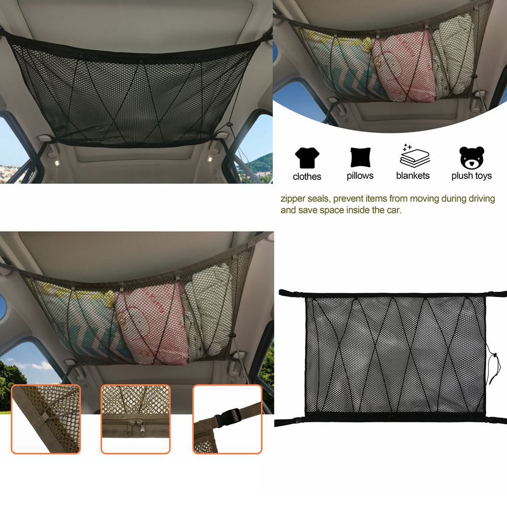Suv Auto Plafond Opslag Netto Pocket Autodak Zak Interieur Cargo Net Ademend Mesh Zak Auto Opbergen Opruimen Interieur Accessoires