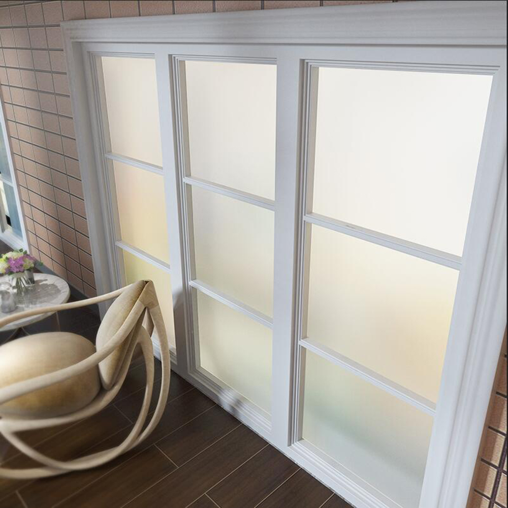 Sunice uigennemsigtig hvid frostet dekorativ vinduesfilm hjemmebygning vinduesglas klistermærke beskyttelse af folier med bredde :45cm