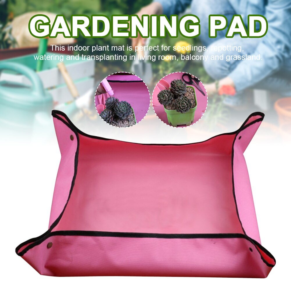 Alfombra de remache, tela impermeable para jardín, planta de interior, para trasplantar, lona, Anti suciedad, fácil de limpiar, plegable, portátil, reutilizable