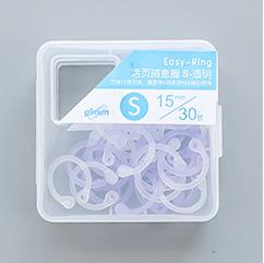 Coloffice Candy Color Plastic Multi-Function Paper Clip Random Circle Document Information Card Binder Transparent Loose Ring: 30PCs S-purple white