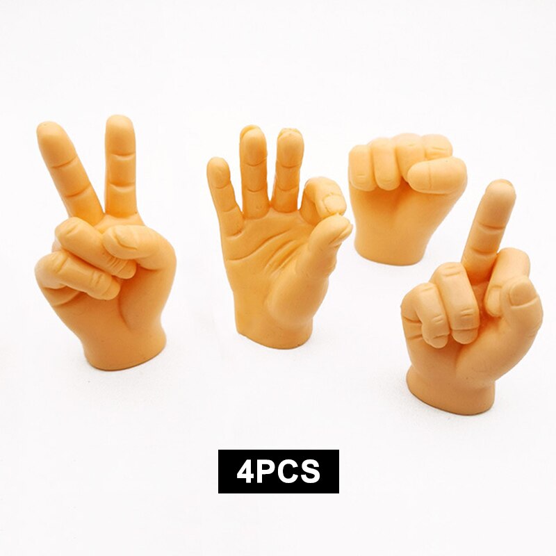 Finger Puppet Mini Finger Hand Tiny Hand with Left Hand and Right Hand for Game Party for Pet XR: 4pcs