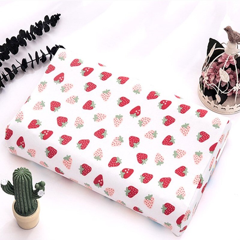 Funda de almohada de 50x30cm para bebé, funda de almohada con patrón de frutas en 6 colores para recién nacidos, funda para almohadas de Niños de algodón sin relleno, novedad de