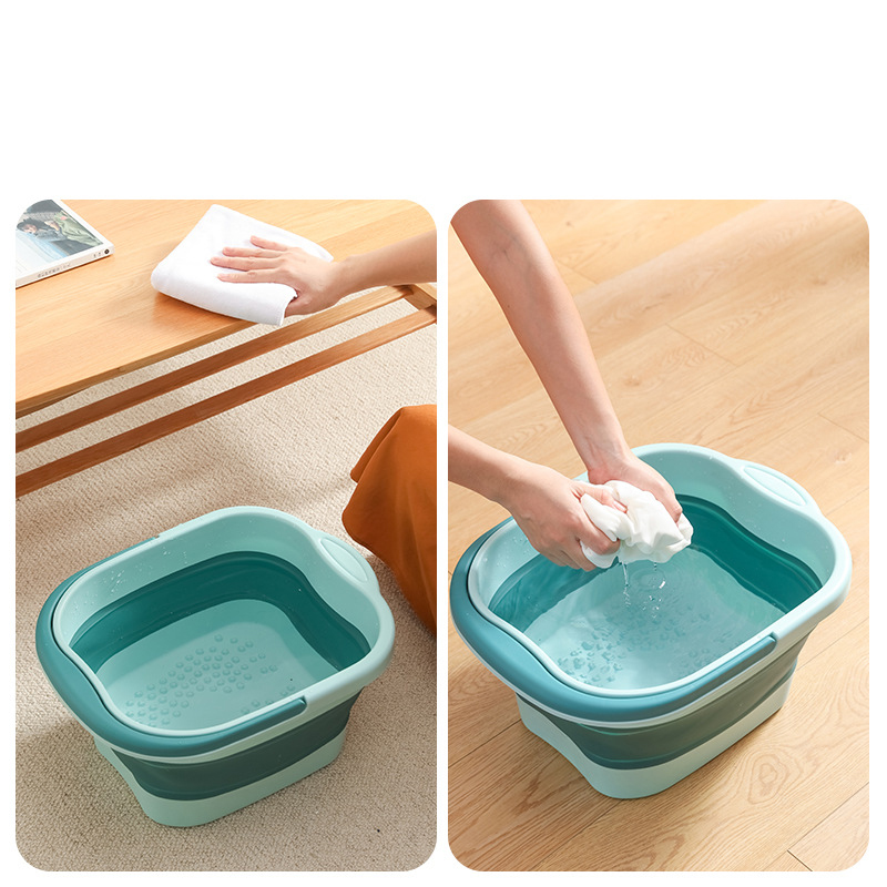 Balde de massagem dobrável para banho de pés, balde de imersão, bacia dobrável, spa, banho de pés, sauna doméstica, banheira, pedicure, banheira