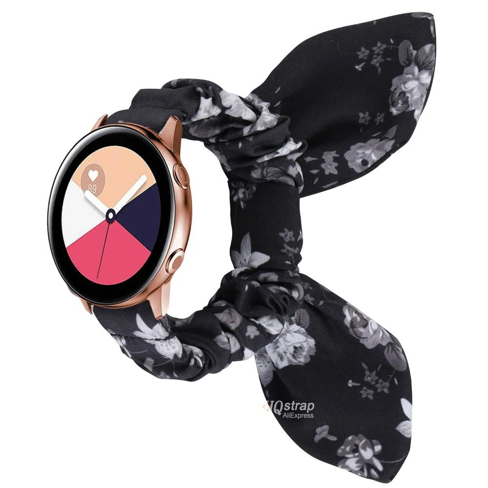 Correas elásticas Scrunchie para reloj samsung Galaxy, banda de reloj de 42mm 46 para samsung Galaxy Watch 3 41 45mm Huawei Watch GT 2e