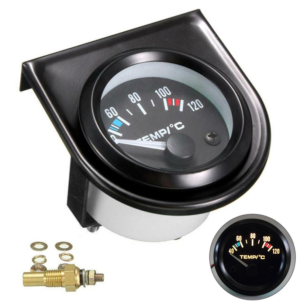 2 "52Mm Auto Pointer Water Temperatuurmeter 40-120 Celsius Water Temp Gauge Auto Meter: Default Title