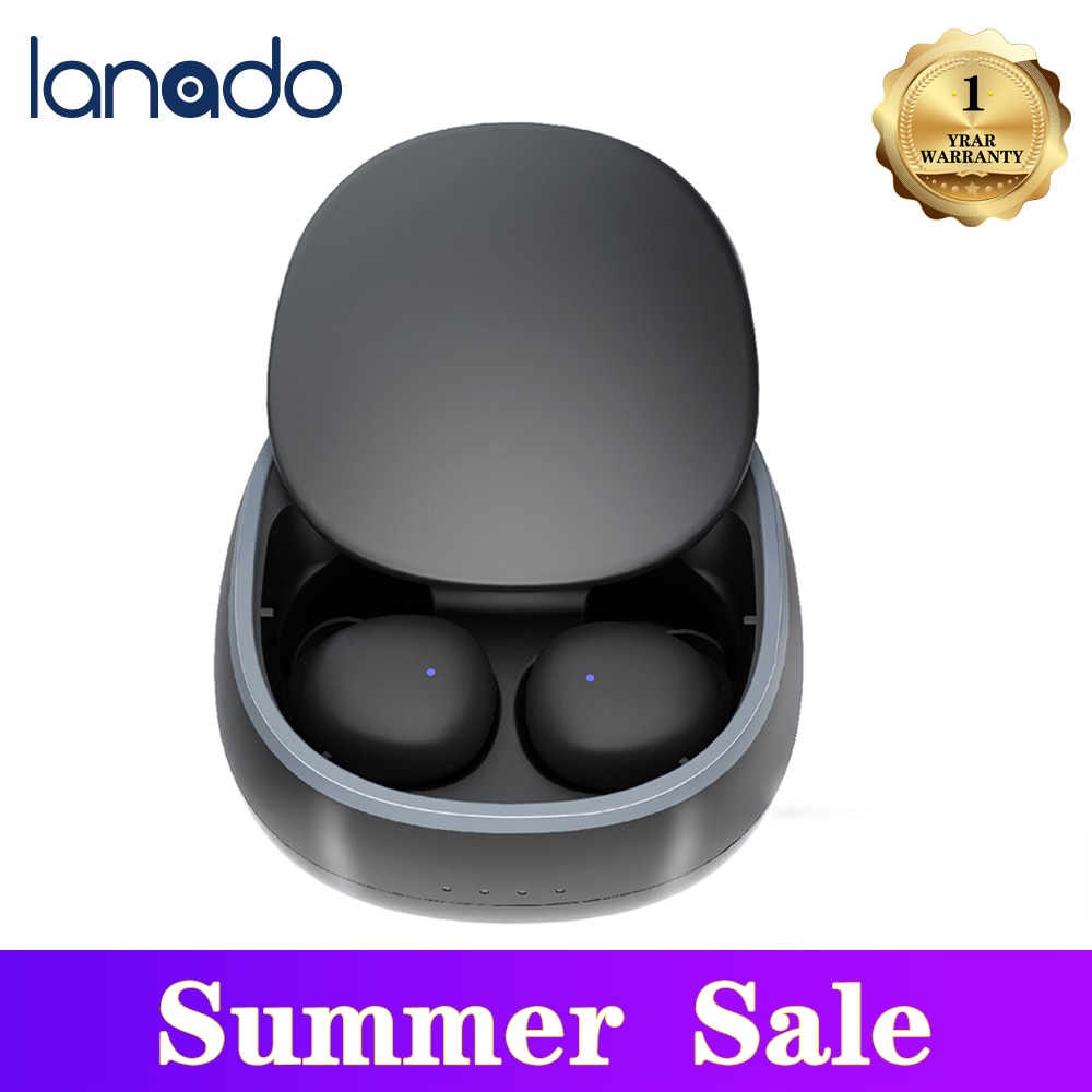 Lanado Tws V5.0 Bluetooth Oortelefoon Waterdichte IPX7 Touch High Definition Draadloze Oortelefoon Noise Cancelling Gaming Headset
