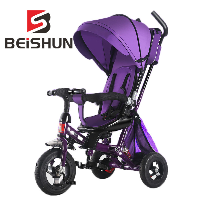 Children's Car Three-wheeled Bicycle Baby Stroller Child Bicycle Four-in-one Multi-function Hand Push Bicycle