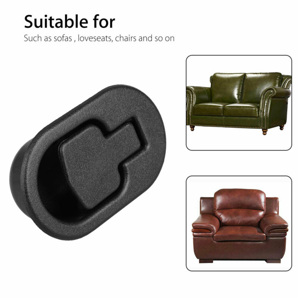 1pc sofaer sofautløser lenestoler svart ovalt håndtak spak abs reservedeler maskinvare sofatilbehør