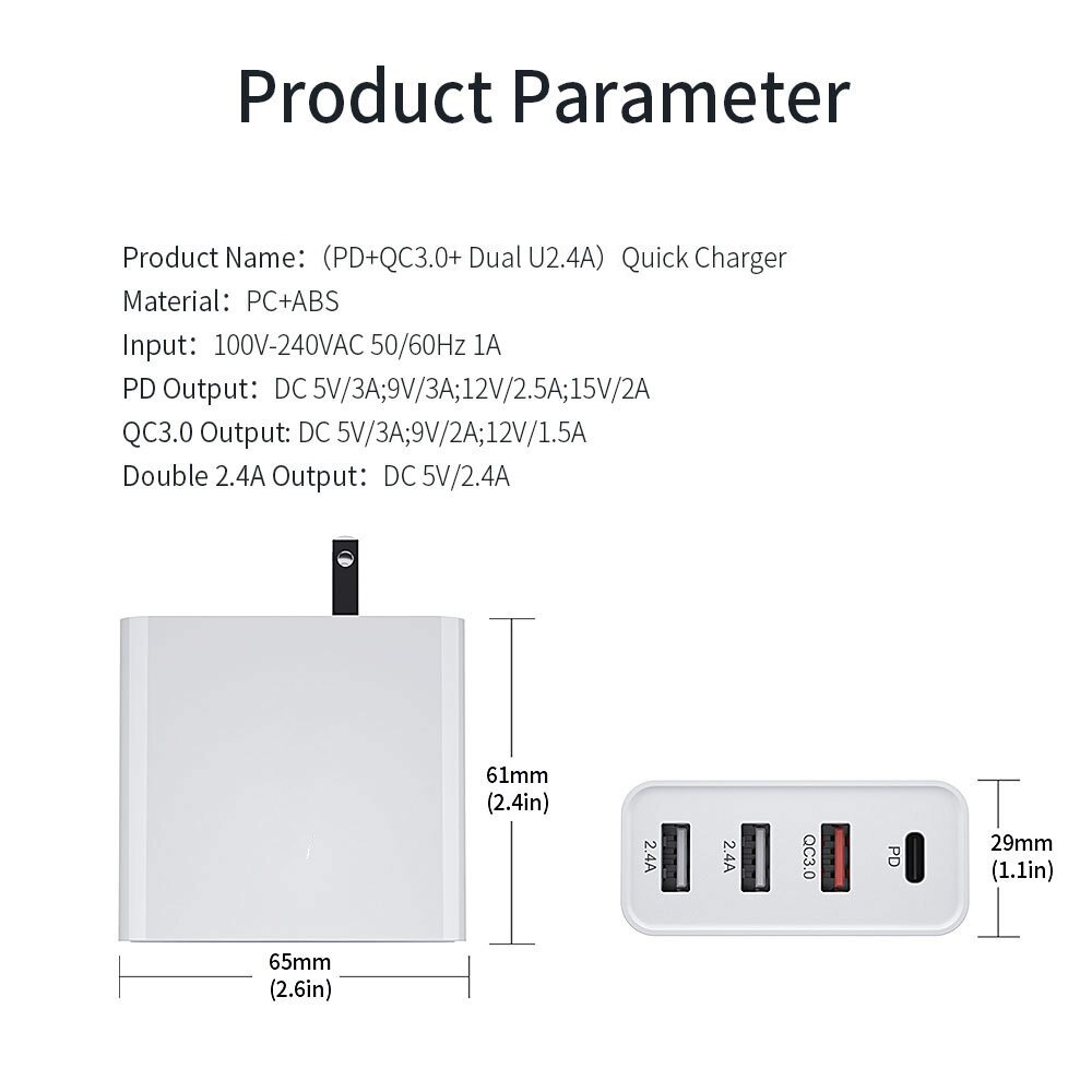 48W Schnell Ladegerät Typ C USB PD Ladegerät für Samsung iPhone XS Max Huawei iPad Pro QC 3,0 Schnelle wand Ladegerät US EU Stecker Adapter