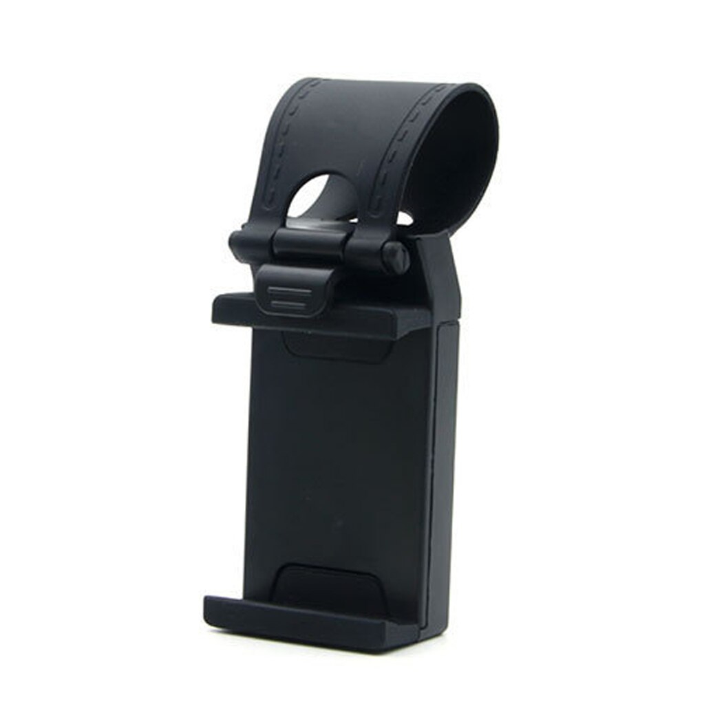 Car Steering Wheel Phone Clip Mount Holder Universal Bike Auto Camera GPS Stand Bracket for iPhone Samsung: black