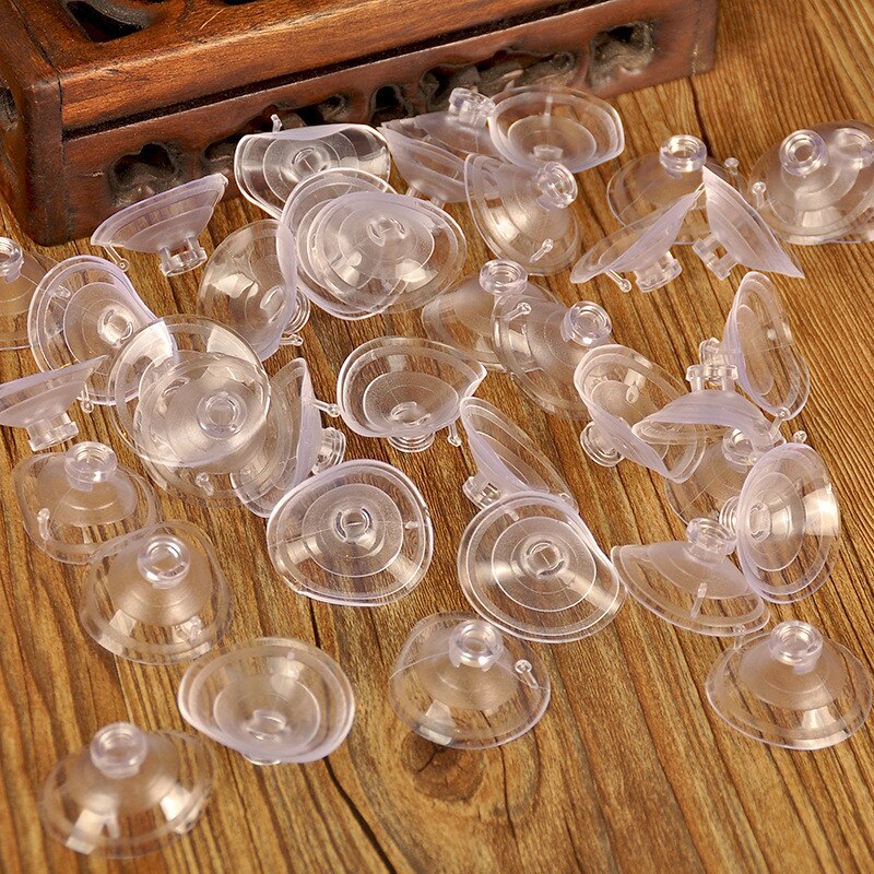 Ventouses puissantes en plastique Transparent perforé, ventouse de 4cm de diamètre, 10 pièces