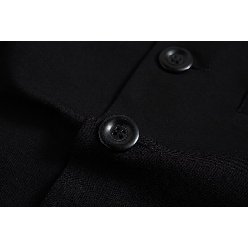 Stand Mannen Mode Blazers Kraag Business Work Party Prom Casual Pak Jas Mao Stijl Slim Fit Jeugd Dagelijks Leven grijs Zwart