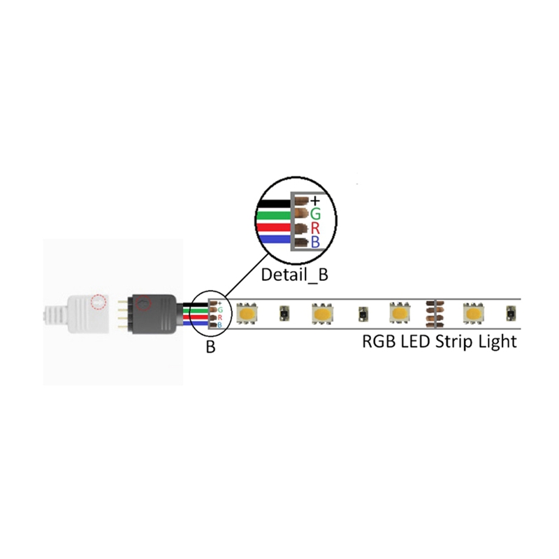 Contrôleur de bande lumineuse LED RGB, wi-fi, 5V-24V, Alexa, commande vocale, Zigbee