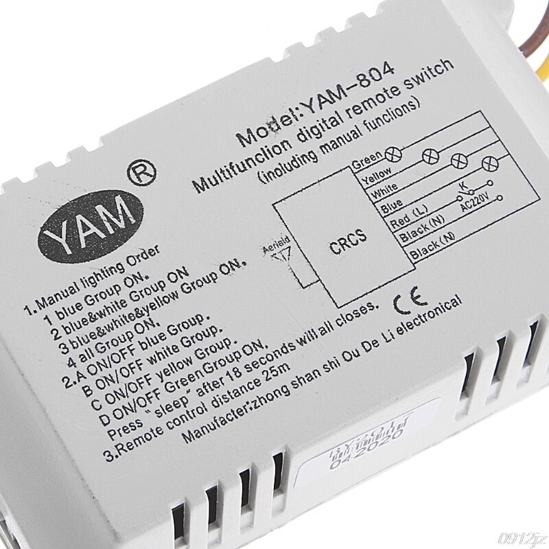 Qiang-Lámpara de encendido/apagado inalámbrico, interruptor de Control remoto, receptor transmisor, 220V, 1/2/3/4 vías