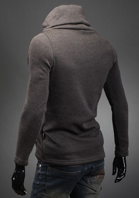ZOGAA men warm long-sleeved turtleneck sweater jacket casual collar sweater street comfortable sweater XS-4XL