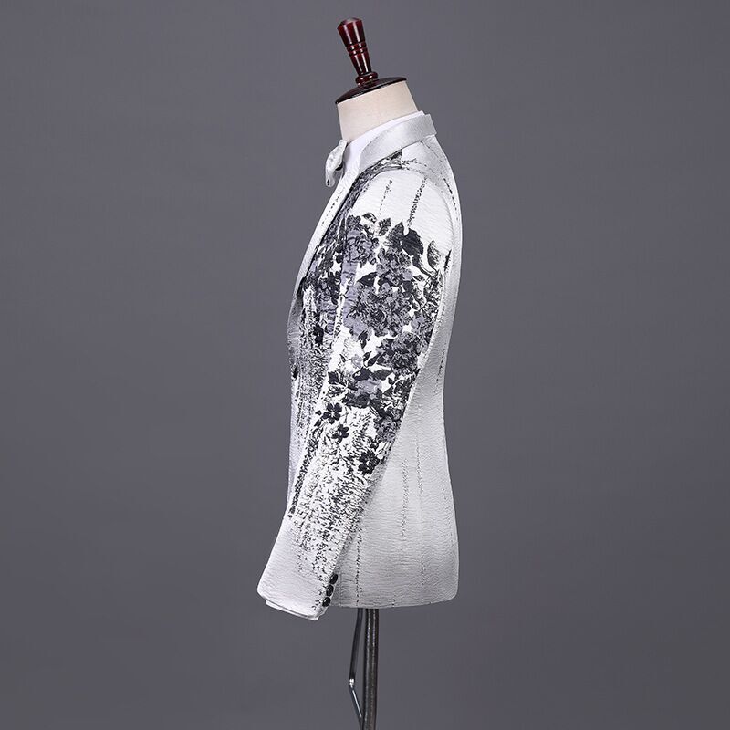 Conjunto de 2 conjuntos de para hombre, trajes de cantante de escenario, chaqueta y pantalones para novio, traje de boda, Sposo, 2 uds.