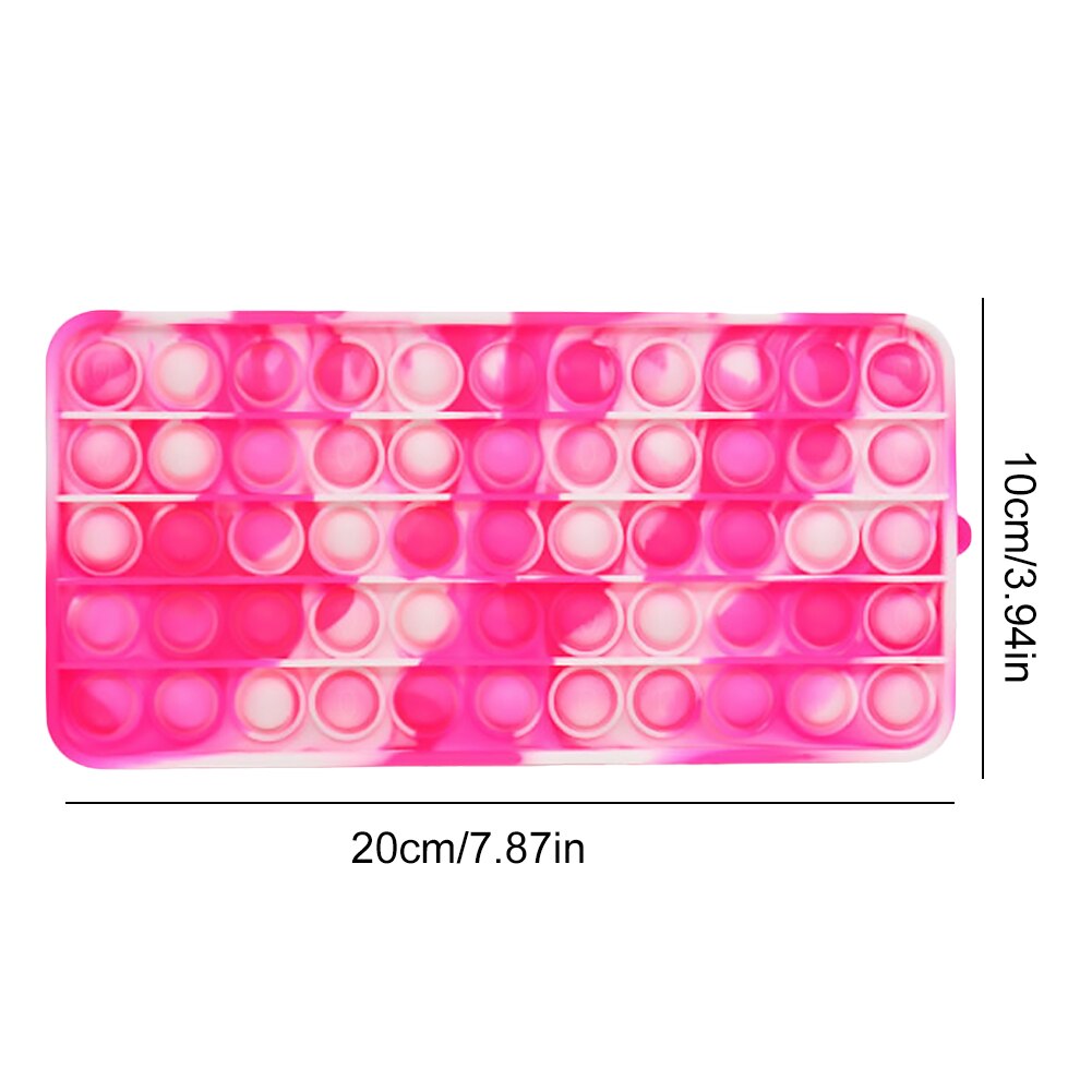 Funny Pencil Case Silicone Purse Push Bubbles Simple Stationary Bag Popper Sensory Pencil Case Fidget Toys: 5