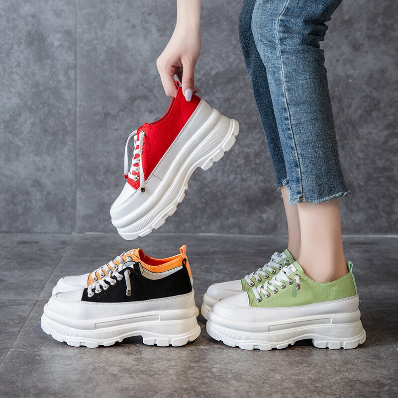 Damesko pustende komfort shopping dame gå sko sommer platå sko kvinner heve sko 35-39