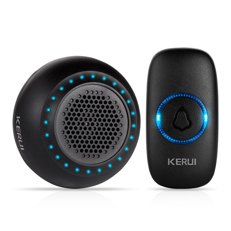KERUI Doorbell Welcome Home Waterproof Doorbell Smart Wireless Ring Door bell 100M Transmission With lithium Battery Doorbell: KIT1 / EU Plug