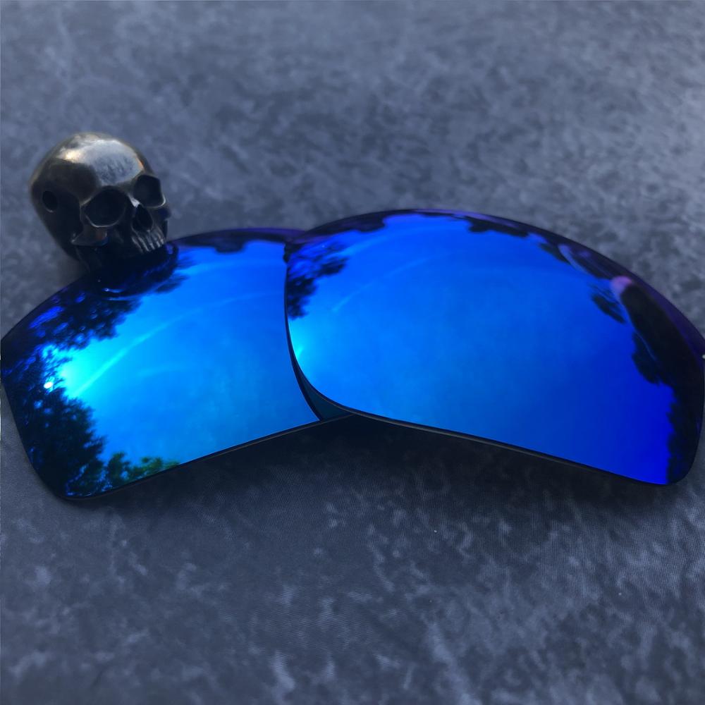 Lentes de substituição de policarbonato firtox para-oakley flak jacket sunglass frame-várias cores (lente apenas): Blue-Non Polarized