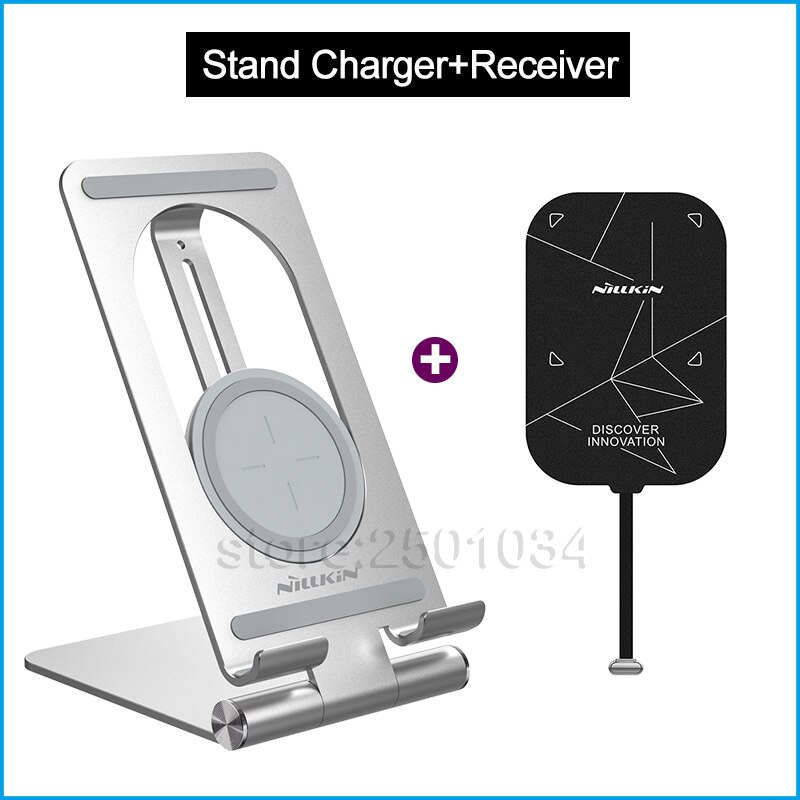Nillkin Fast Wireless Charging Stand for Apple iPad Pro 12.9 Qi Tablet Wireless Charger Dock+10W Charging Receiver: Charger and Receiver / Pro 12.9 2018