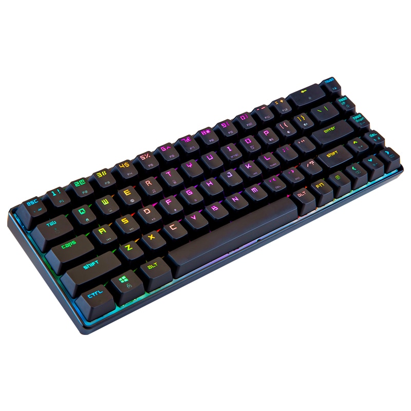 Magic Refiner-Teclado mecánico MK14 RGB para videojuegos, teclado con interruptor azul, rojo y marrón, antighosting, para PC, portátil y trabajo de oficina, 68 teclas
